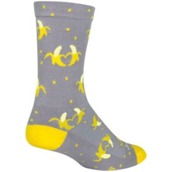 SockGuy Adult Casual Bananas 6 inch Crew Socks - Large/X-Large