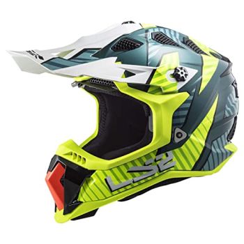 LS2 Helmets MX-Off Road Subverter Evo Helmet (Astro Gloss Cobalt Hi-Vis Yellow - X-Small)