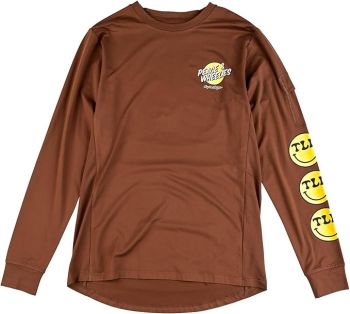 Troy Lee Designs Mens Ruckus Wheelies Long Sleeve T-Shirt - Chocolate - Small