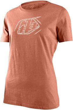 Troy Lee Designs Womens Short Sleeve Cropped Badge T-Shirt - Terracotta - Large
