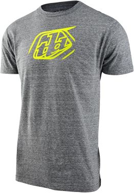 Troy Lee Designs Youth Cropped Badge Casual T-Shirt - Ash Heather - Youth Medium