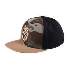 Troy Lee Designs Youth Peace Out SnapBack Hat -Black/Forest Camo -Youth One Size