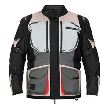 Tourmaster Trek Adventure Motorcycle Jacket Sand/Gray Small