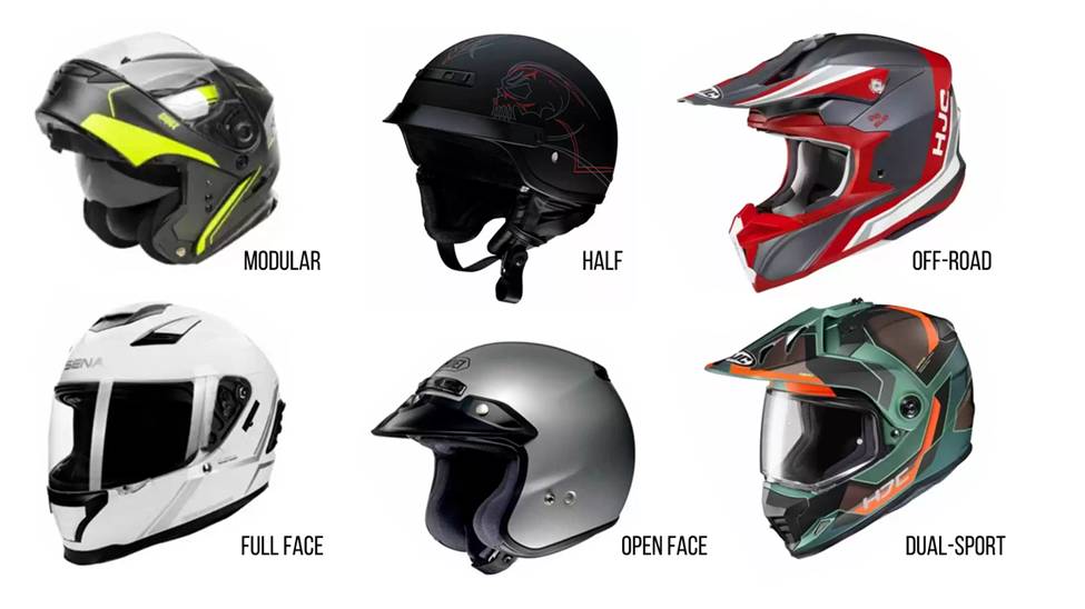 A comparison of helmet styles