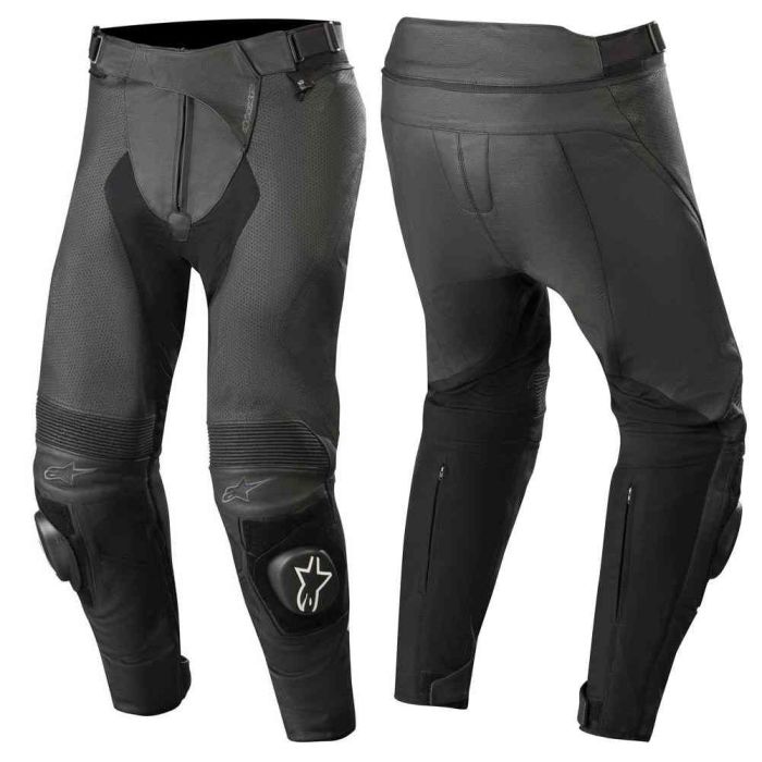 Alpinestars Missile Leather Track Race Motorbike Motorcycle Pants Short Leg