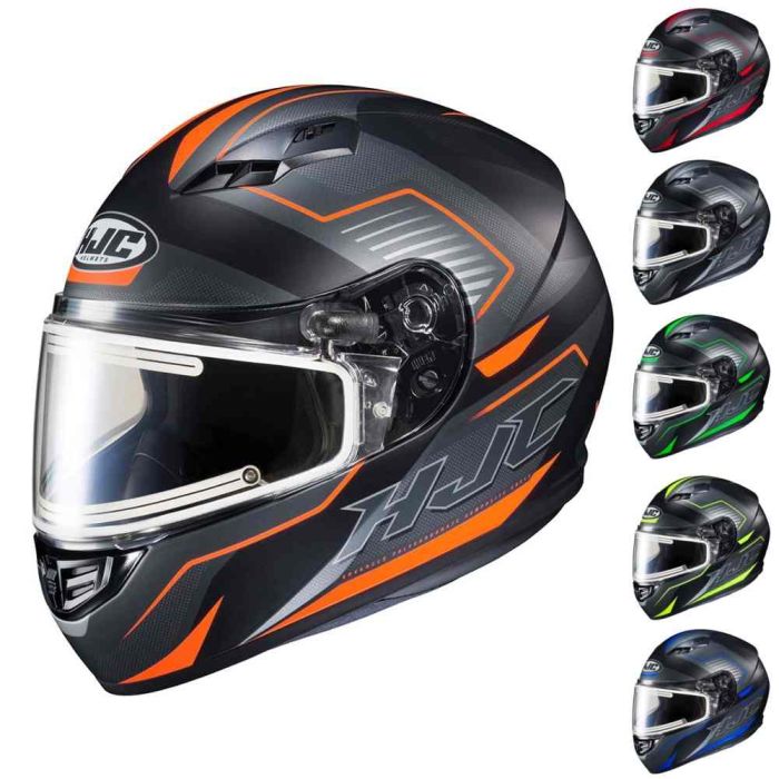 HJC CS-R3 Faren Electric Snowmobile Helmet Gray XL Extra Large Heated Shield 