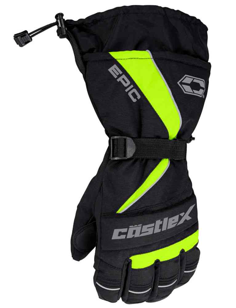 Hi-Vis Castle X Epic Snowmobile Gloves 