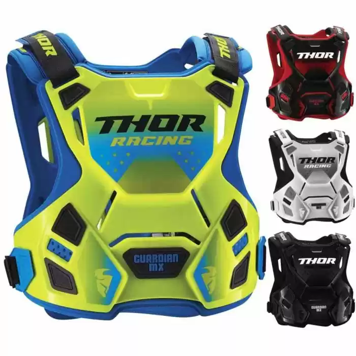 Thor Guardian MX Motocross Chest Protector Body Armour White Adults Medium Large 